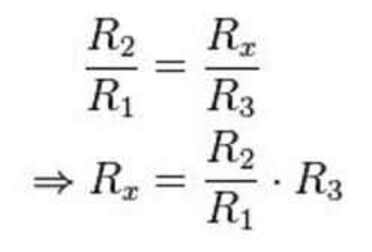 Wheatstone Bridge formula derivation